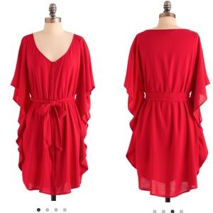Red butterfly sleeve dress. Jack by BB Dakota